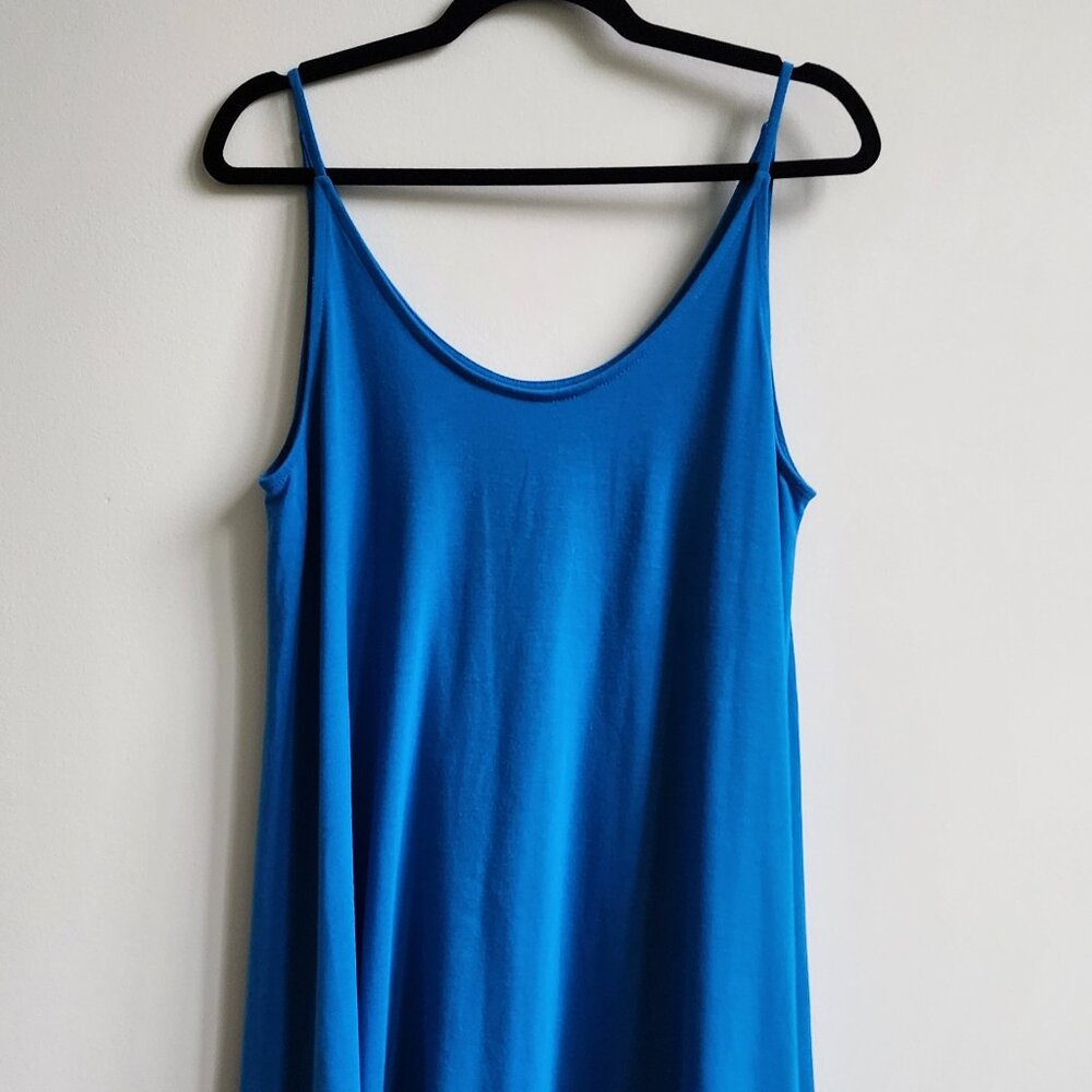 Lou & Grey Signature Soft Mini Swing Dress, Cerulean Blue, Size Medium